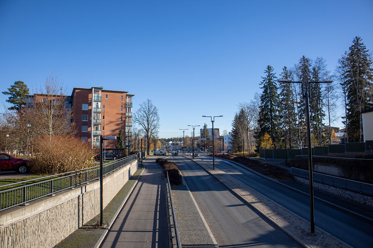 Näkymä Vantaan Tikkurilan kadulta